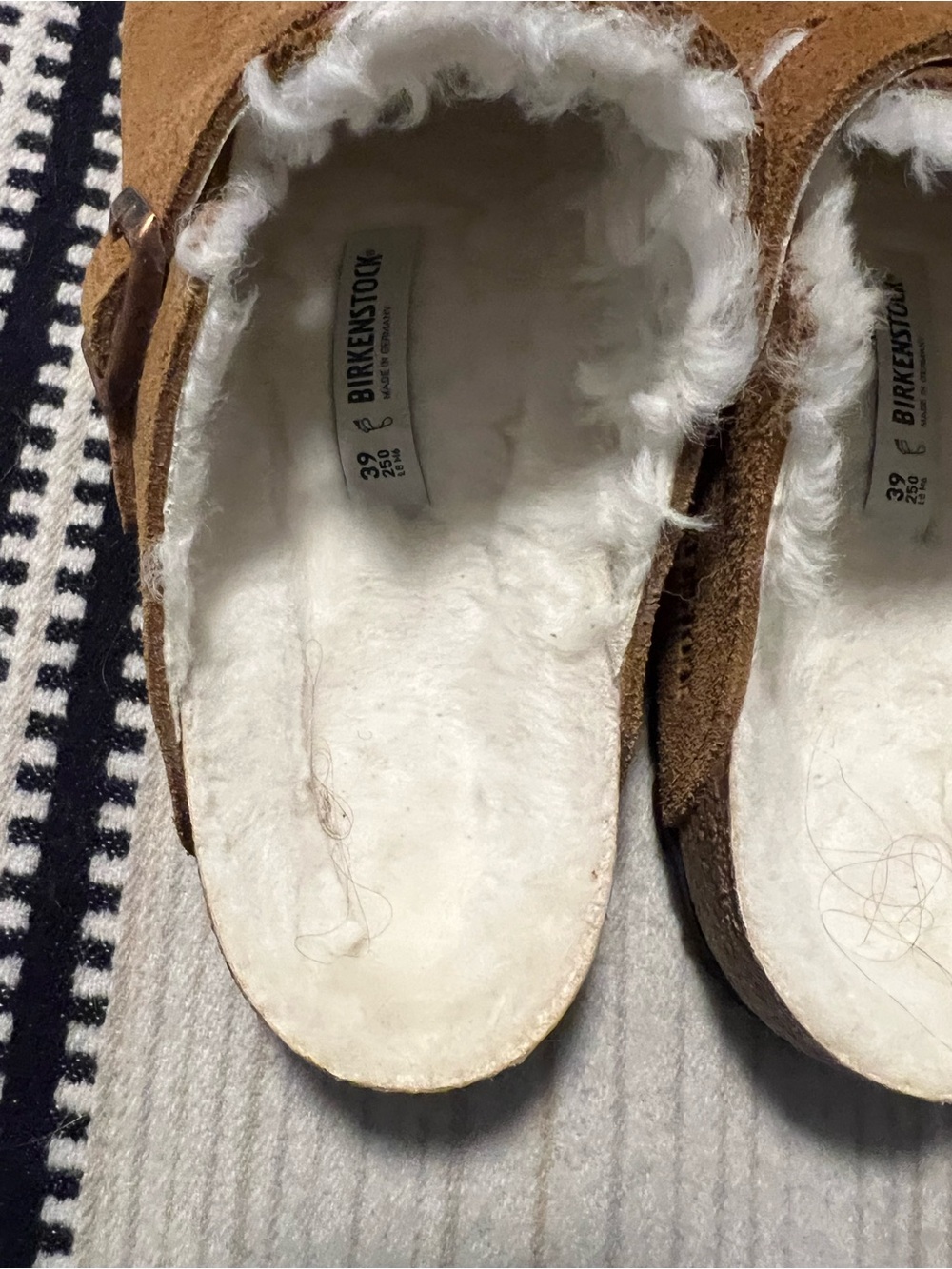 Birkenstock: Boston Shearling Suede Clog - Mink - Size 39 Women - Picture 3 of 12